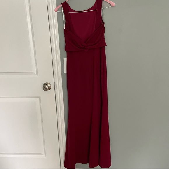 Azazie / Blush Mark Burgundy Backless Bridemaid / Formal Dress | Size M - Picture 5 of 11